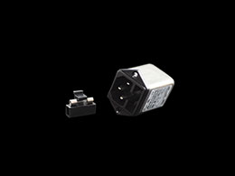 Three-core power socket | CKIC